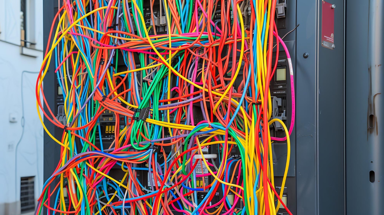 Puzzle Lío de cables de colores