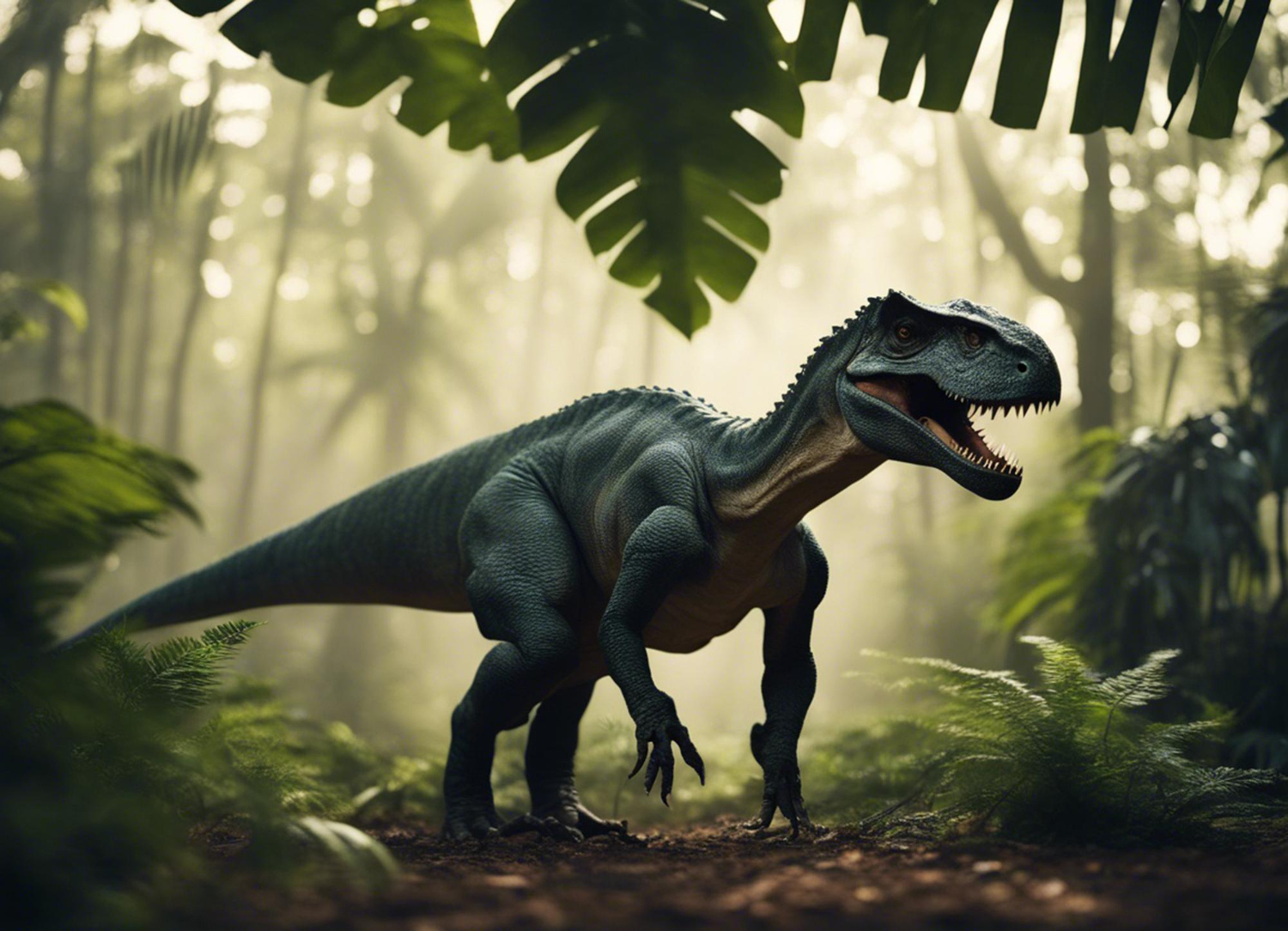 Puzzle Dinosaurio en la jungla