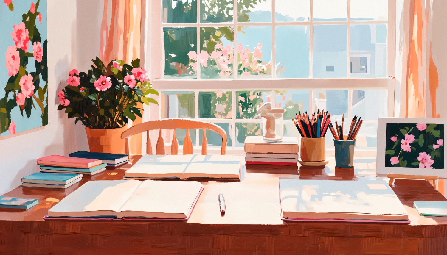 Puzzle Escritorio floral