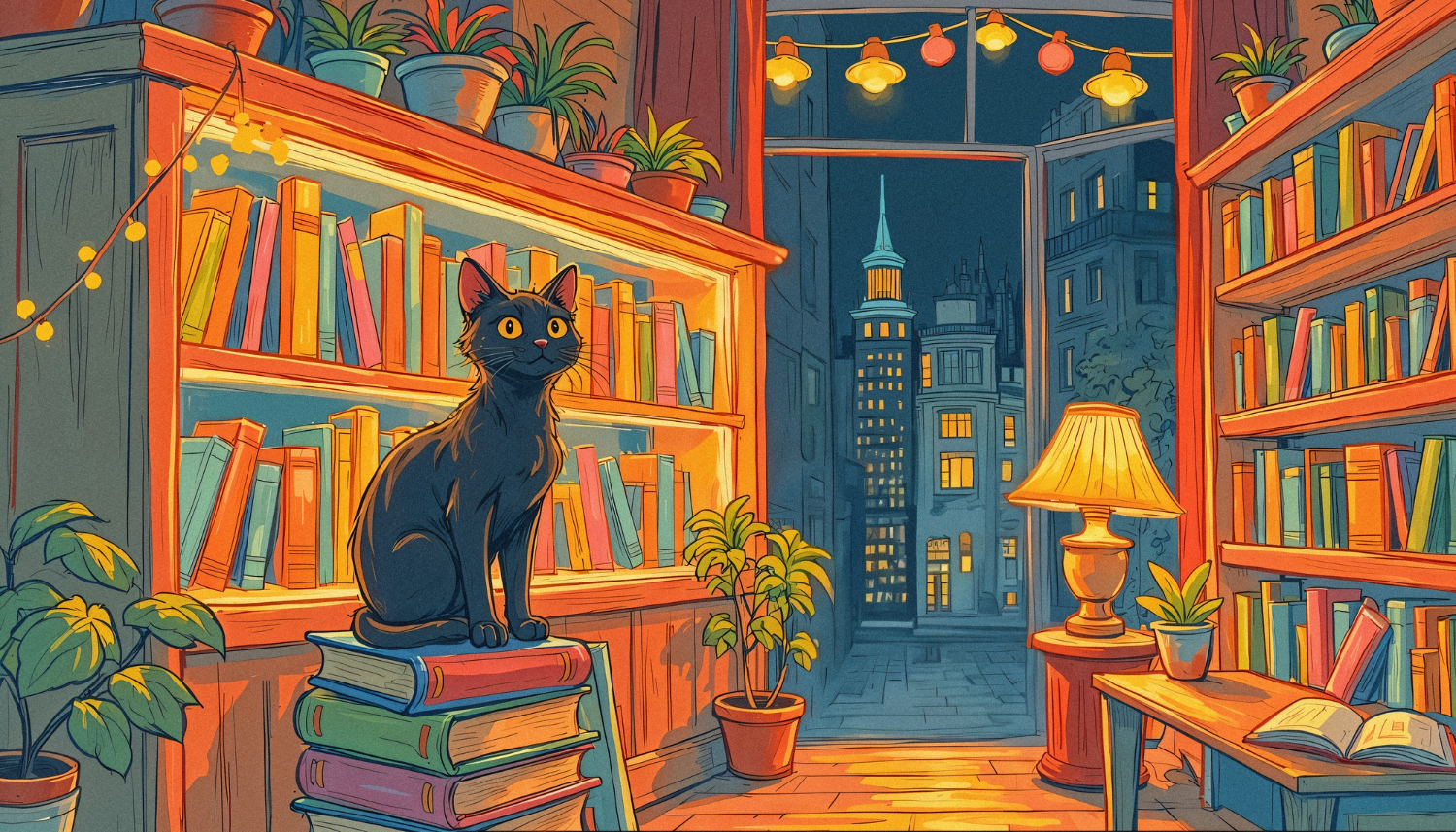 Puzzle Gato en librería