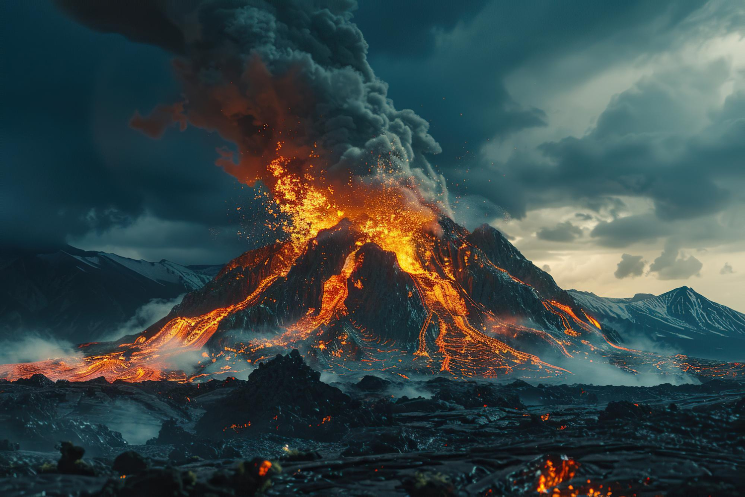 Puzzle Volcán en erupción