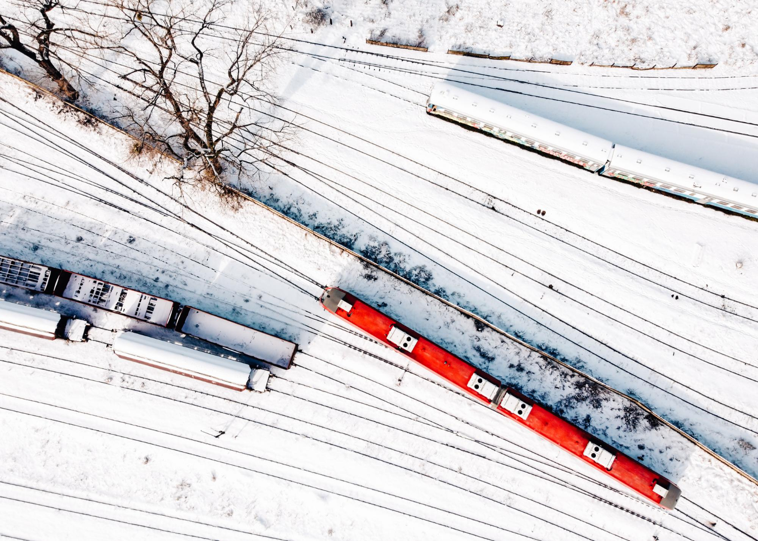 Puzzle Trenes en la nieve