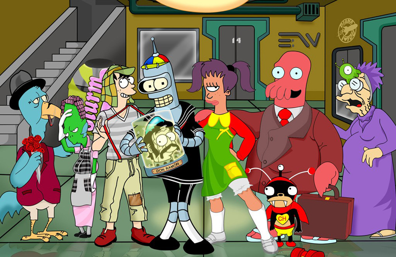 Puzzle Futurama disfraces