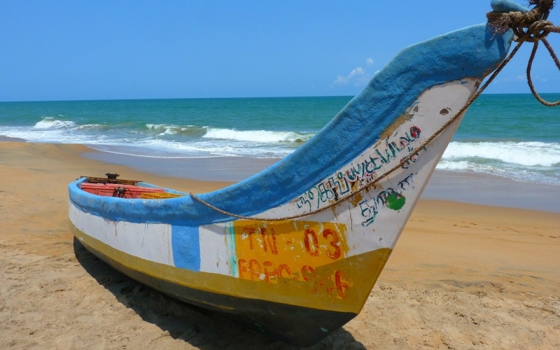 Puzzle Barca en la playa