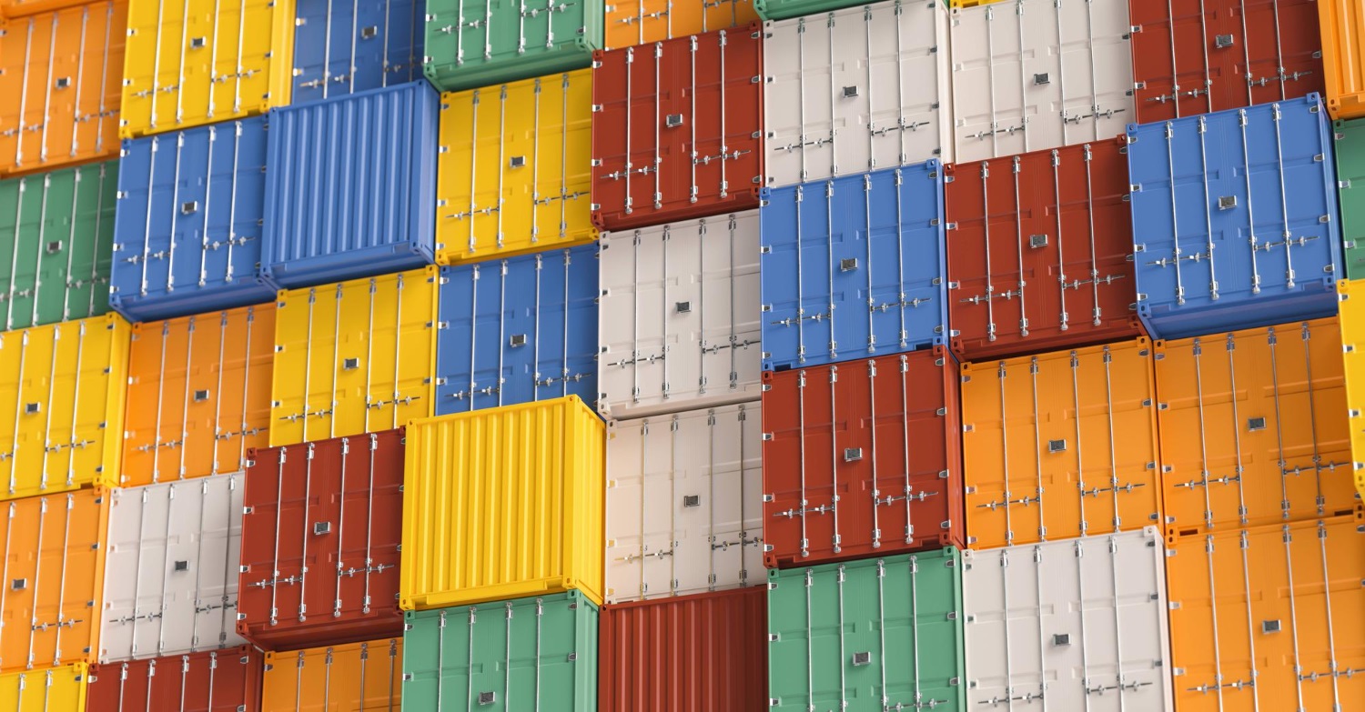 Puzzle Contenedores de colores en el puerto