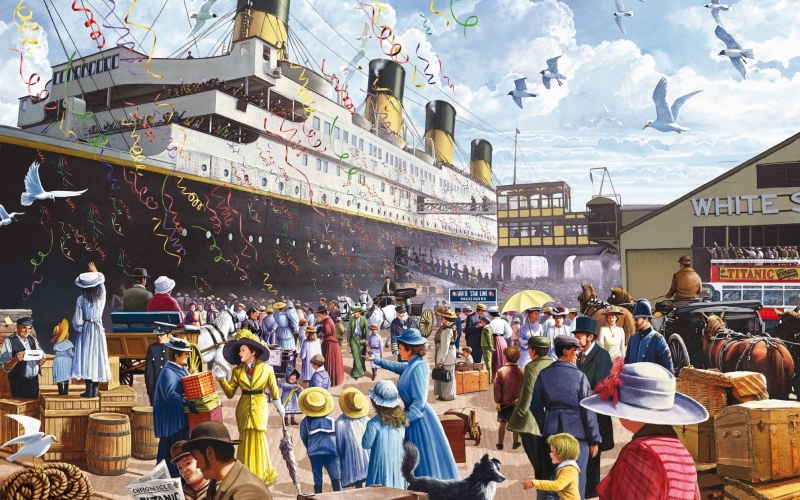 Puzzle Embarcando en el Titanic