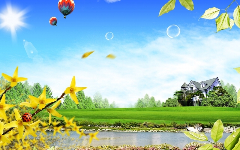 Puzzle Globo sobre campo verde