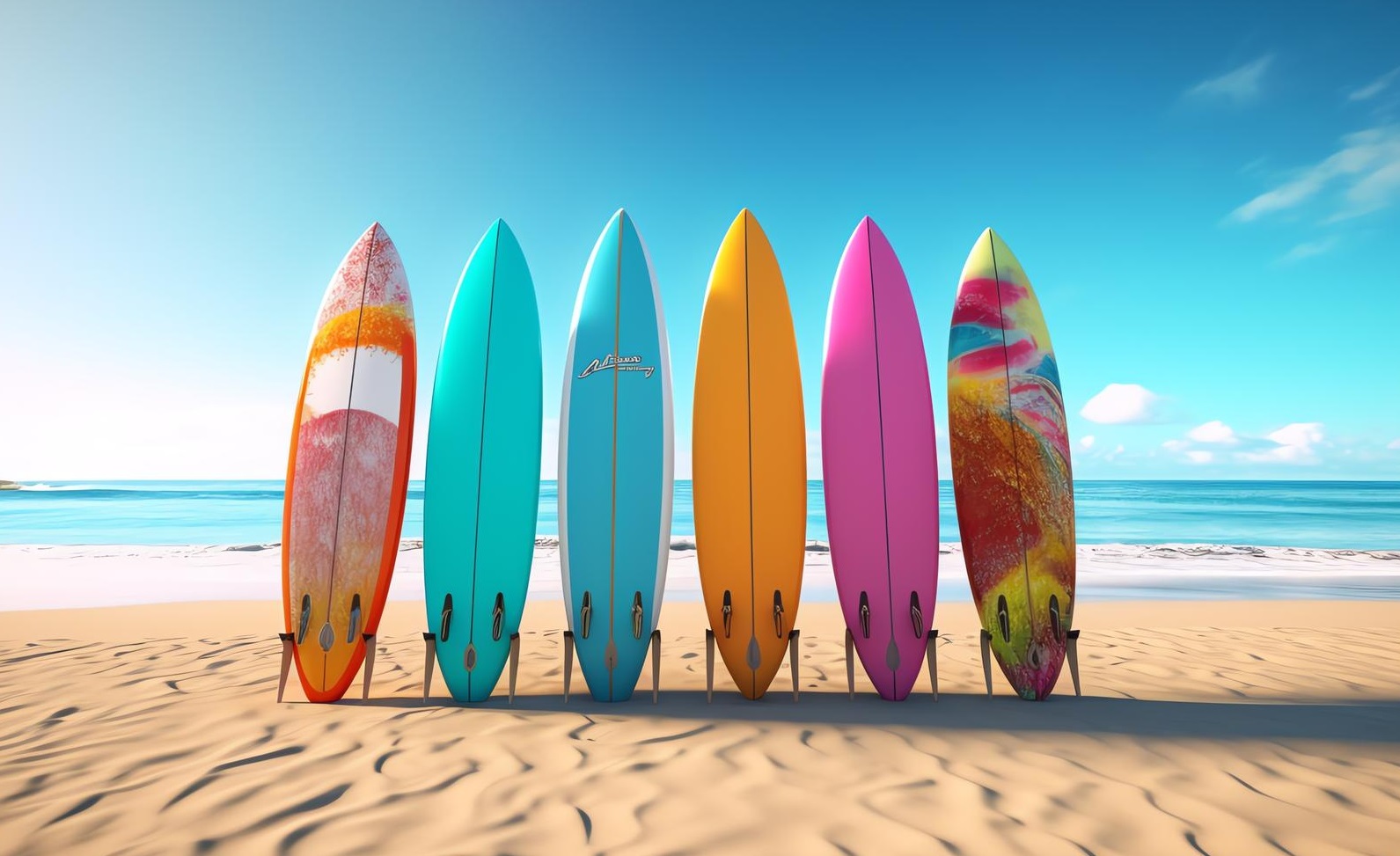 Puzzle Tablas de surf en la playa