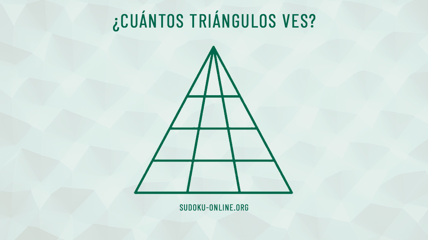 Acertijo visual: ¿Cuántos triángulos ves en este rompecabezas?