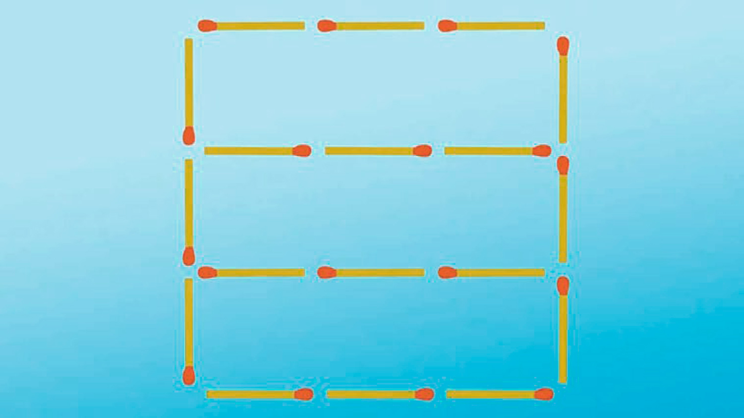Test de coeficiente intelectual: debes mover 5 cerillas para crear 6 cuadrados en menos de 30 segundos